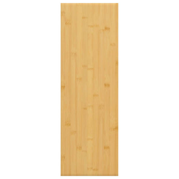 The Living Store Wandplank Bamboe - 60 x 20 x 4 cm - Duurzaam materiaal - Extra opbergruimte - Decoratieve functie -