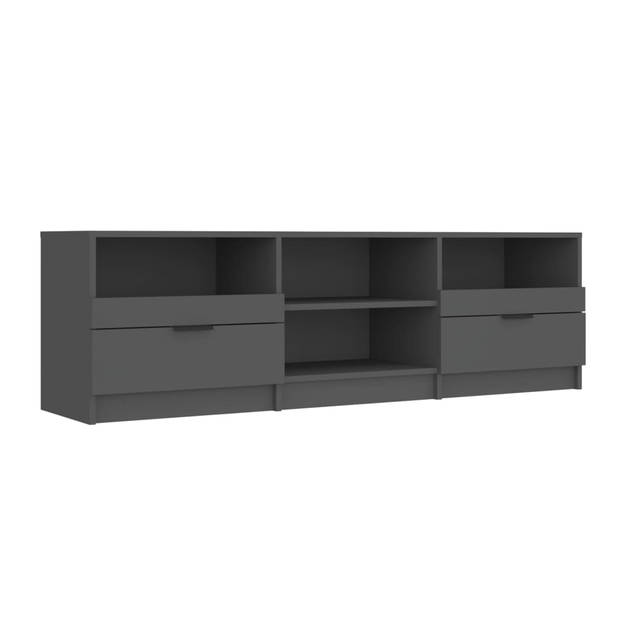 The Living Store TV-meubel Zwart - 150x33.5x45 cm - Met opbergruimte en stevig blad