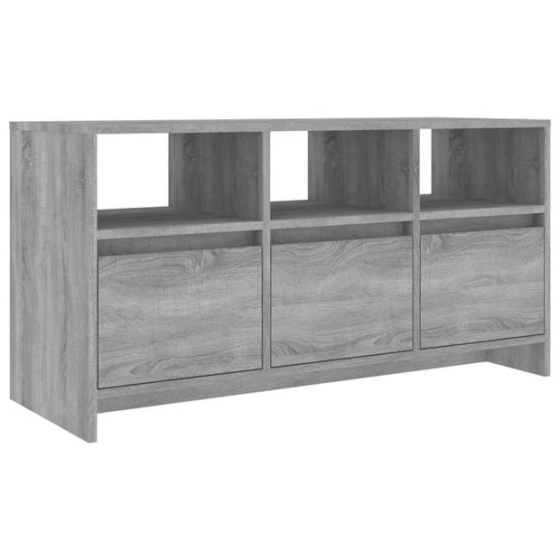 The Living Store Televisiemeubel - Grijs sonoma eiken - 102 x 37.5 x 52.5 cm