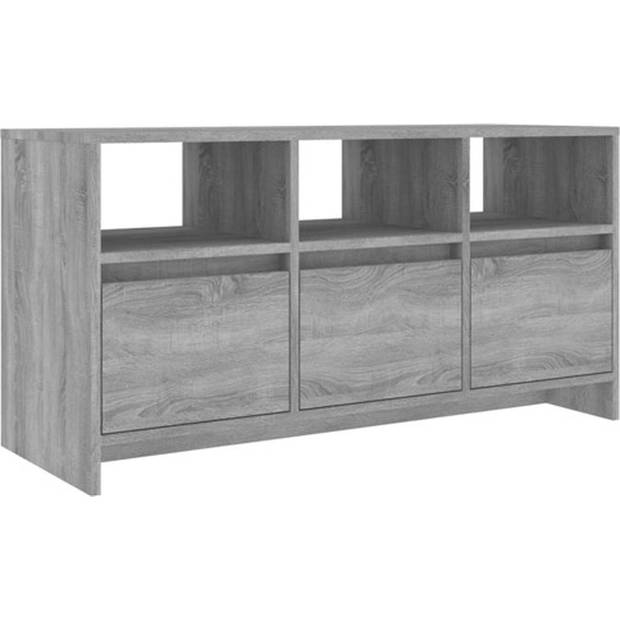 The Living Store Televisiemeubel - Grijs sonoma eiken - 102 x 37.5 x 52.5 cm