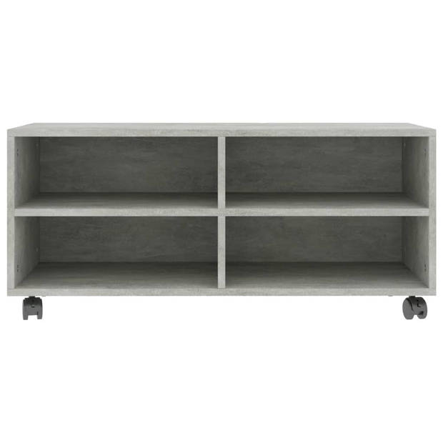 The Living Store TV-meubel - TV-meubel - 90x35x35 cm - Betongrijs hout