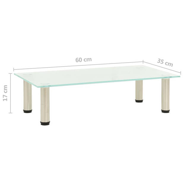 vidaXL Tv-meubel 60x35x17 cm gehard glas mat