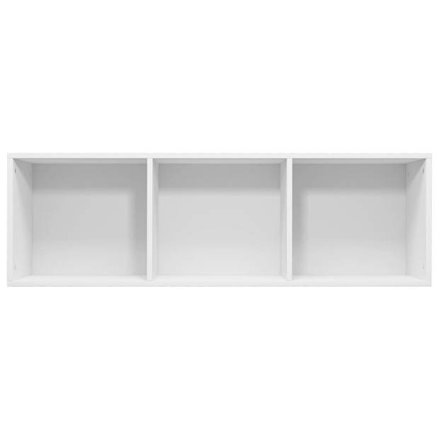 The Living Store Boekenkast - Bewerkt hout - 36x30x114 cm - Wit