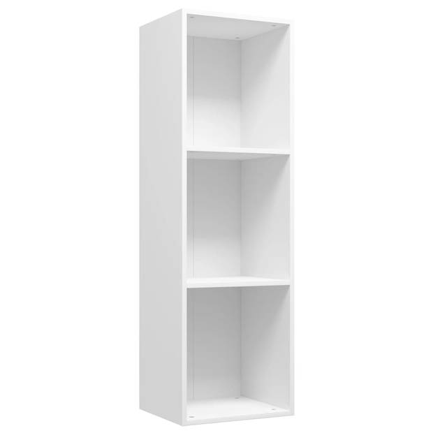 The Living Store Boekenkast - Bewerkt hout - 36x30x114 cm - Wit