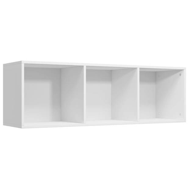 The Living Store Boekenkast - Bewerkt hout - 36x30x114 cm - Wit