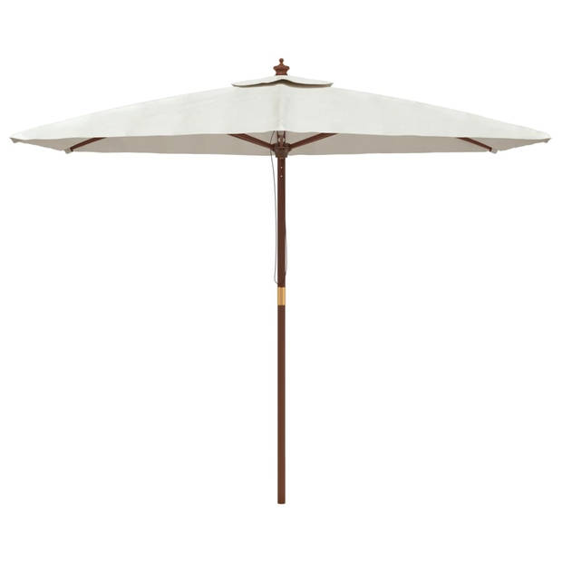 The Living Store Parasol - Massief hardhouten frame - 299 x 240 cm - UV-beschermend polyester