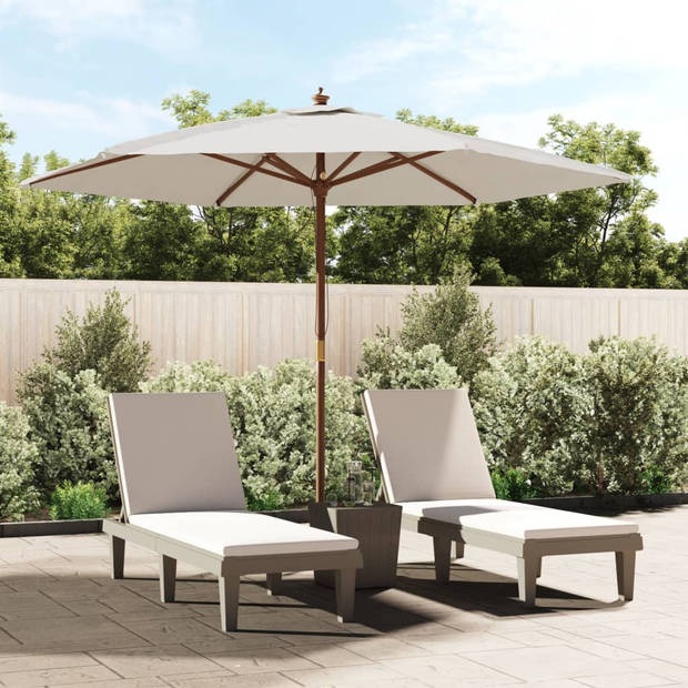 The Living Store Parasol - Massief hardhouten frame - 299 x 240 cm - UV-beschermend polyester