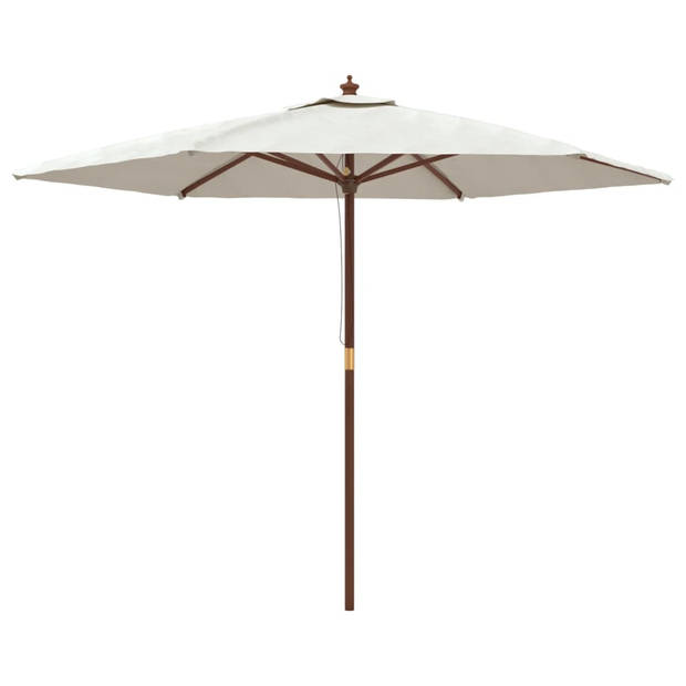 The Living Store Parasol - Massief hardhouten frame - 299 x 240 cm - UV-beschermend polyester