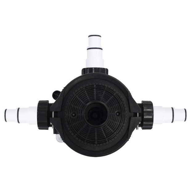 The Living Store Multipoortventiel - ABS - 38 mm - zwart - 6 ventiel/filterfuncties