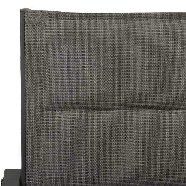 The Living Store Tuinset - Stabiel en duurzaam - Comfortabele zitervaring - zwart - 200x100x74 - 6 stoelen