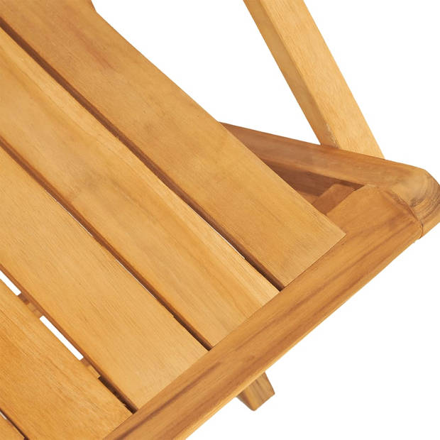 The Living Store Tuinset - Klassieke houten eethoek - Massief teakhout - Inklapbaar - Comfortabel - Stevig tafelblad -