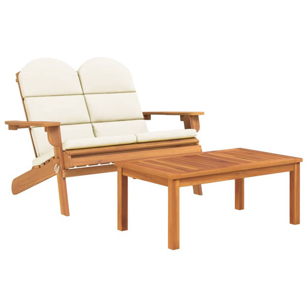 vidaXL 3-delige Loungeset Adirondack massief acaciahout