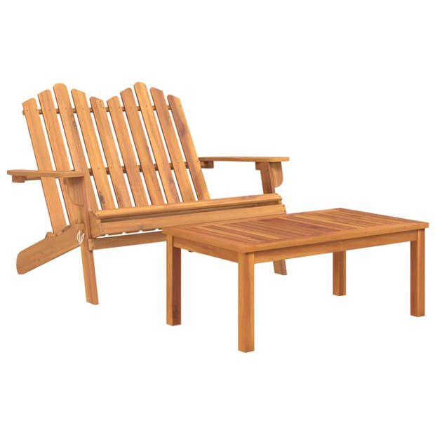 vidaXL 3-delige Loungeset Adirondack massief acaciahout