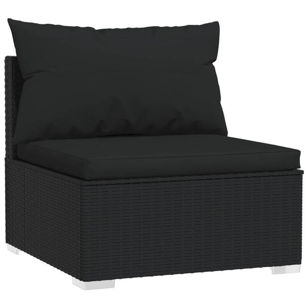 The Living Store Loungeset - Trendy - Tuinmeubelen - 70x70x60.5 cm - zwart