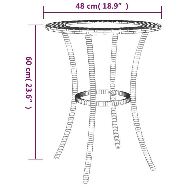 vidaXL 2-delige Loungeset met kussens L-vormig poly rattan grijs