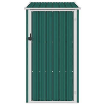 The Living Store Tuinschuur Gegalvaniseerd Staal - 87x98x148/159 cm - Groen