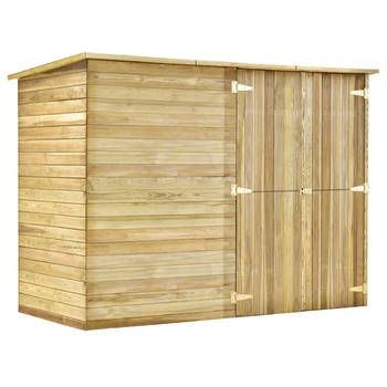 The Living Store Verrassend ruime houten schuur - 232 x 110 x 170 cm - Weerbestendig