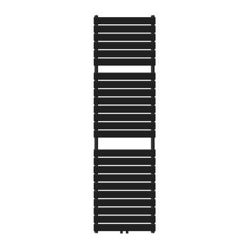 Badkamer radiator middenaansluiting 600x1800 mm zwart mat LuxeBath