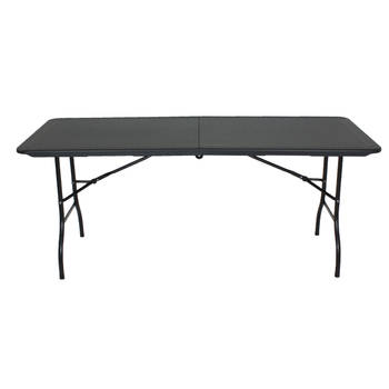 Lowander inklapbare tafel 180x70 cm - Klaptafel Vouwtafel Campingtafel - Extra stabiel - Zwart