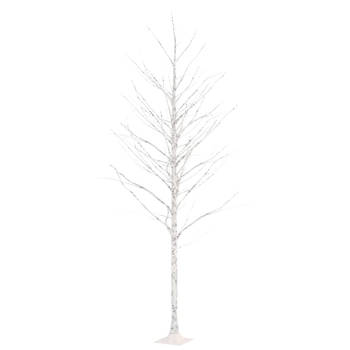 The Living Store LED-berkenboom - 240 LEDs - 25 x 25 x 300 cm - warmwit - 8 functies