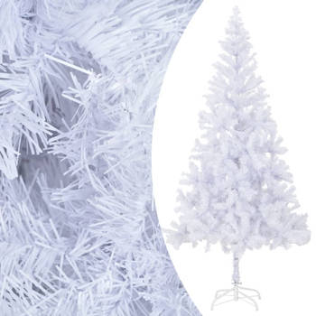 The Living Store Kerstboom Snowy White - 210 cm - Met LED-verlichting en 910 takken