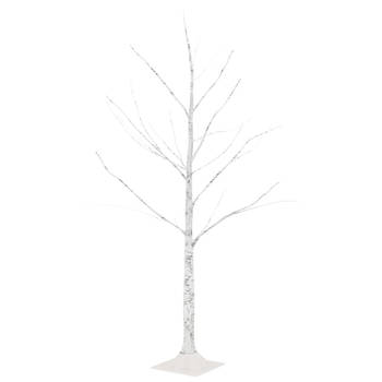 The Living Store LED-berkenboom - 120 cm - 48 warmwitte LEDs - 8 lichteffecten