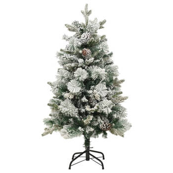Blokker The Living Store Kerstboom - Scharnierend - 150 cm - LED-verlichting - Groen en wit aanbieding