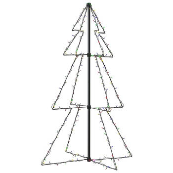 The Living Store Kerstkegelboom LED - Meerkleurig - 78 x 120 cm - Met 160 LEDs