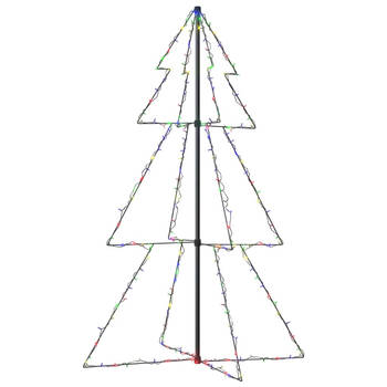 The Living Store Kerstkegelboom - LED Verlichting - 200 LEDs - 8 lichteffecten - 98 x 150 cm - Waterdicht