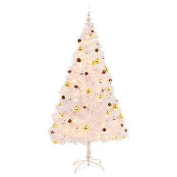 Blokker The Living Store Kerstboom - Volledig versierd - Trendy verlichte takken - Kleurrijke kerstballen - IP44 geschikt - 210 aanbieding
