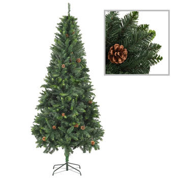 The Living Store Kerstboom Groen 210 cm - Levensecht - LED Verlicht - Inclusief Standaard - Decoratie