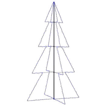 The Living Store Kerstkegelboom - Verlichting 360 LEDs - 8 lichteffecten - 143 x 250 cm - Blauw