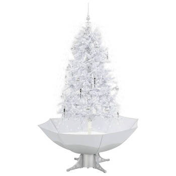 The Living Store Kunstkerstboom - Sneeuwende Kerstboom 170cm - LED verlichting - Inclusief decoraties