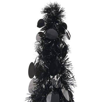 The Living Store Pop-up Kerstboom - Zwart - 120 cm - PET