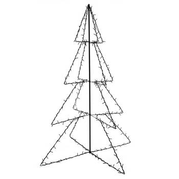 The Living Store Kerstkegelboom - LED Verlichting - 240 krachtige LEDs - 115 x 150 cm - Metaal