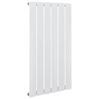 The Living Store Design Radiator - Stalen Constructie - 465x900mm - 530W - 6 Kolommen - Wit - Plat ontwerp