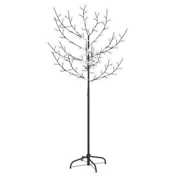 The Living Store Kerstboom Kersenbloesem - 150 cm - LED - Zwart - Kunststof/Metaal