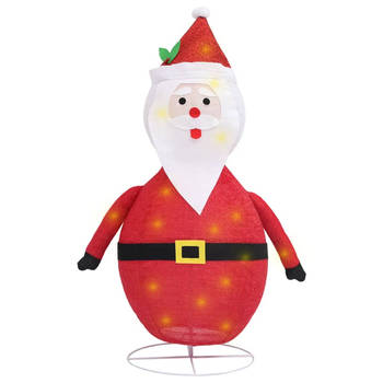 The Living Store Kerstman Decoratie - 60cm - Rood - Met 48 LEDs - Dikke stof - 8 lichteffecten - 5m verlengkabel -