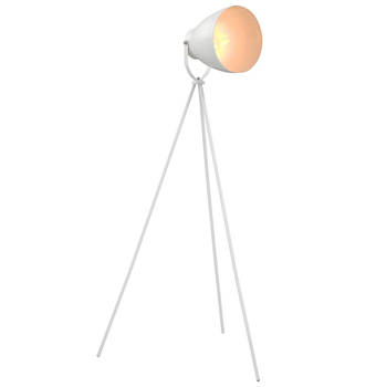 The Living Store Staande Lamp - Moderne Vloerlamp - Statiefvoet - Ovale Lampenkap - Verstelbare Kap - 70x74x146cm