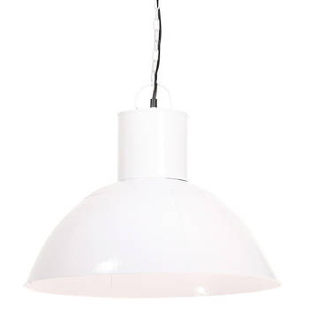 The Living Store Hanglamp Industriële Stijl - 48 x 41 cm - Wit - E27 fitting