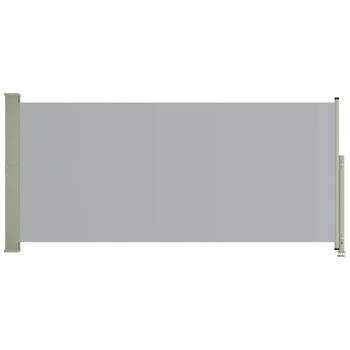 The Living Store Windscherm - Grijs - 140 x (0-300) cm - UV- en scheurbestendig - Met automatische terugrolfunctie -