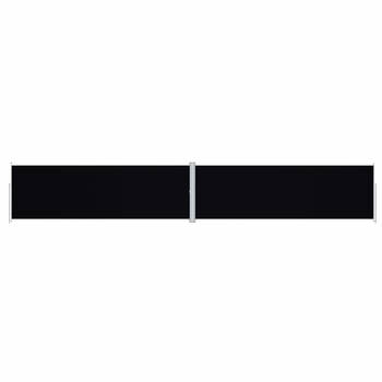 The Living Store Zijluifel Grote Afmetingen - Verstelbaar 200 x (0-1.200) cm - Automatische Terugrol - Zwart -