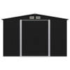 The Living Store Metalen berging - Schuur - 257 x 205 x 178 cm - Kleur- antraciet - Ventilatiepunten - Stalen