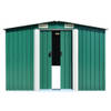 The Living Store Gegalvaniseerd Stalen Schuur - 257 x 990 x 181 cm - Groen