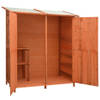 The Living Store Tuinschuur - Compact ontwerp - Massief vurenhout - Waterdicht dak - 136 x 75 x 160 cm - Met