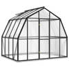 The Living Store Kweekkas Polycarbonaat - 282 x 228 x 243 cm - UV-bestendig - Aluminium en polycarbonaat - Antraciet -