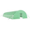 The Living Store Kas 16x6x2.85m - PE-en-staal-uv-weer- en scheurbestendig - Groen - Met roldeur en oprolbare