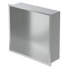 Douchebak 30x30 cm zilver roestvrij staal wandnis Douchebak LuxeBad