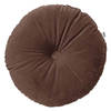 Dutch Decor - OLLY - Sierkussen rond velvet Ø40 cm - Chocolate Martini - donkerbruin