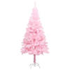 The Living Store Kunstkerstboom - Roze - 180 cm - PVC - Met LED-verlichting